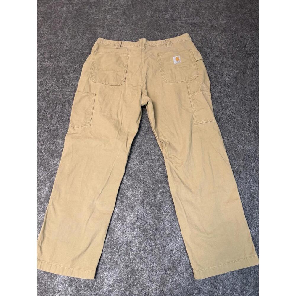 CARHARTT Loose Fit Carpenter Pants Canvas Men's 38x30 Light Brown cotton/spandex